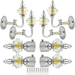 NATURAL Silver Curtain Knobs Metal