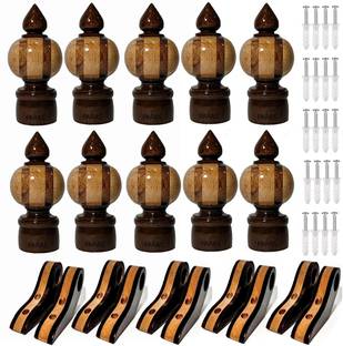 Paras Beige, Brown Curtain Knobs, Rod Rail Bracket, Curtain Hooks, Curtain Rods, Curtain Rings Metal