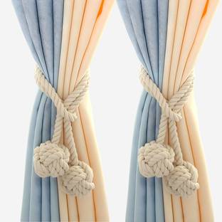 JAZLOG White Tieback Hook, Curtain Hooks, Cord Pull, Tassels Metal
