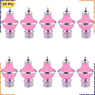 ZAPEX Pink Rod Rail Bracket, Curtain Knobs Metal