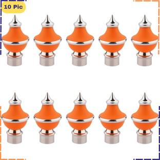 ZAPEX Orange Rod Rail Bracket, Curtain Knobs Metal