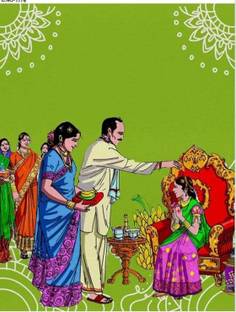 Anu Half Saree Function Backdrop Cloth (5 Feet Width * 8 Feet Height) Curtain Fabric