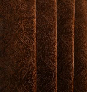 Panipat Textile Hub FABRIC-CADBURY-DAMAS-BROWN-5-MTR-01 Curtain Fabric