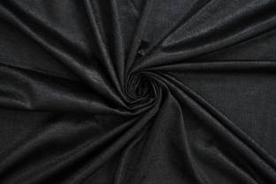 Panipat Textile Hub FABRIC-CRUSH-BLACK-5-MTR Curtain Fabric