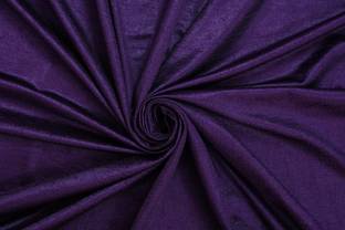 Panipat Textile Hub FABRIC-CRUSH-PURPLE-5-MTR Curtain Fabric