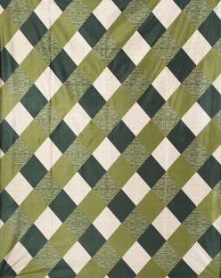 Panipat Textile Hub FABRIC-SUPRIMO-GREEN-CHEK-5-MTR-01 Curtain Fabric