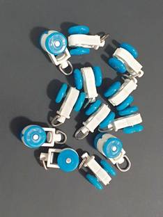 Shuttle Curtain Runners/Sliders for M Track Curtain Channel Big Blue & White (25) Curtain Ring with Hook