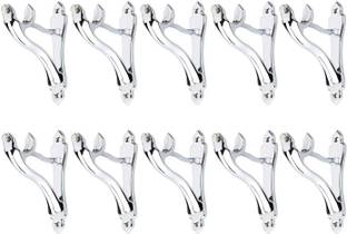 Ferio Chrome Curtain Brackets for Curtain Rod Parda Holder / Curtain Holders Curtain Hook