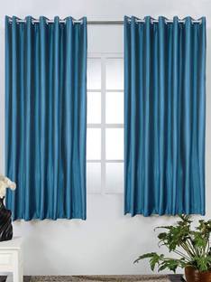 Homefab India 183 cm (6 ft) Window Polyester Semi Transparent Curtain (Pack Of 2)