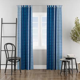 Nissi 220 cm (7 ft) Door Cotton Blackout Curtain (Pack Of 2)
