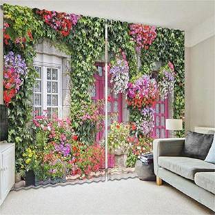 Pvr Fashion 275 cm (9 ft) Polyester Blackout Long Door Curtain (Pack Of 2)