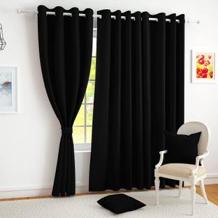 FIRSTLIKE 274.5 cm (9 ft) Long Door Polyester Semi Transparent Curtain (Pack Of 2)