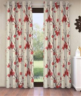 Fashion String 213 cm (7 ft) Polyester Semi Transparent Door Curtain (Pack Of 2)