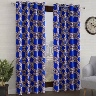 Story@home 215 cm (7 ft) Polyester Semi Transparent Door Curtain (Pack Of 2)