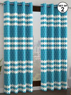 Story@home 215 cm (7 ft) Polyester, Blends Semi Transparent Door Curtain (Pack Of 2)