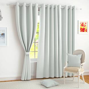 Story@home 152 cm (5 ft) Polyester, Silk Blackout Window Curtain Single Curtain