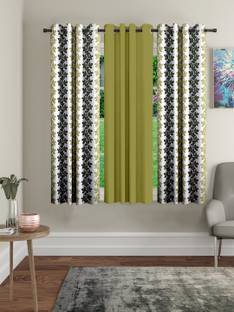 Flipkart SmartBuy 150 cm (5 ft) Polyester Semi Transparent Window Curtain (Pack Of 3)