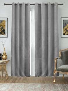 Easyhome 274 cm (9 ft) Long Door Polyester Blackout Curtain Single Curtain