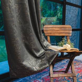 Urban Space 152 cm (5 ft) Polyester Blackout Window Curtain Single Curtain
