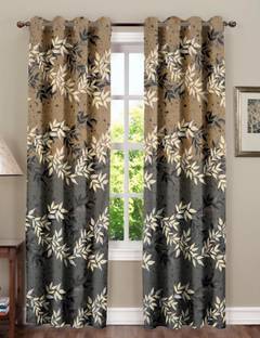 RRC 213 cm (7 ft) Door Polycotton Room Darkening Curtain (Pack Of 2)