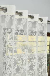 Wisk N Twisk 152 cm (5 ft) Window Net Transparent Curtain Single Curtain