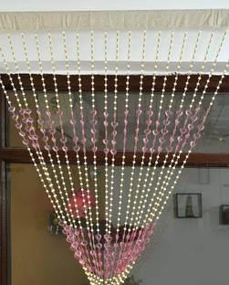 ARVI Deco 214 cm (7 ft) Blends Transparent Door Curtain Single Curtain