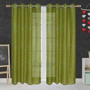 SR Collection 213 cm (7 ft) Door Net Semi Transparent Curtain (Pack Of 2)