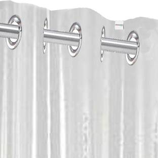 HOMESTIC by Kuber Industries 240 cm (8 ft) Shower PVC Semi Transparent Curtain Single Curtain
