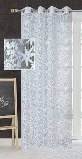 REHAAN 275 cm (9 ft) Polyester Semi Transparent Long Door Curtain Single Curtain
