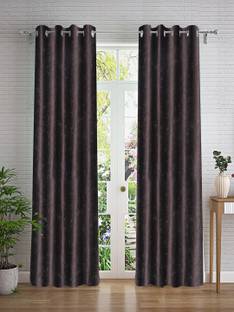 Cortina 210 cm (7 ft) Polyester Room Darkening Door Curtain (Pack Of 2)