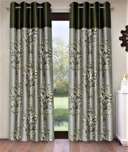 Fashion String 153 cm (5 ft) Polyester Semi Transparent Window Curtain (Pack Of 2)