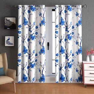Lunar Days 213.36 cm (7 ft) Polyester Room Darkening Door Curtain (Pack Of 2)