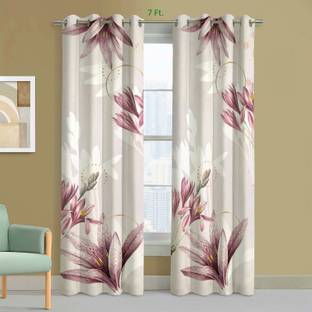 A CUBE LUXURY SOLUTIONS 213 cm (7 ft) Polyester Room Darkening Door Curtain (Pack Of 2)