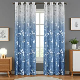 Kraftiq Homes 152 cm (5 ft) Polyester Room Darkening Window Curtain (Pack Of 2)