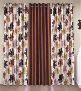 Home Sizzler 153 cm (5 ft) पॉलिएस्टर खिड़की पर्दा (3  का पैक)