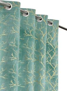 Arick Home 153 cm (5 ft) Velvet Blackout Window Curtain (Pack Of 2)
