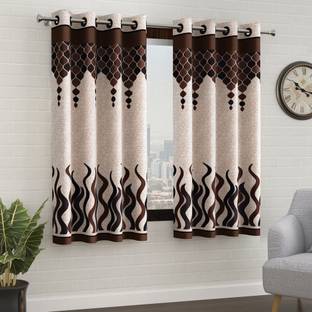 Story@home 152 cm (5 ft) Polyester Semi Transparent Window Curtain (Pack Of 2)