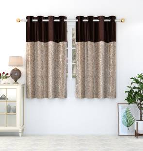 Flipkart SmartBuy 152 cm (5 ft) Polyester Semi Transparent Window Curtain (Pack Of 2)