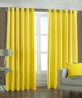 India Furnish 274 cm (9 ft) Polyester Semi Transparent Long Door Curtain (Pack Of 2)
