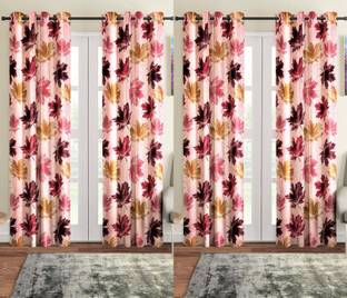 Home Sizzler 153 cm (5 ft) Polyester Semi Transparent Window Curtain (Pack Of 4)