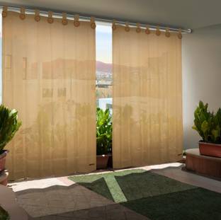 Hippo 228.6 cm (8 ft) Door Net Room Darkening Curtain (Pack Of 2)