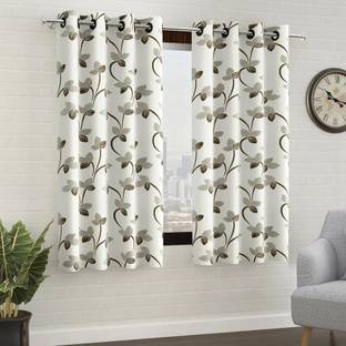 Story@home 152 cm (5 ft) Window Polyester Semi Transparent Curtain (Pack Of 2)
