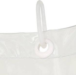 SHAVIN 84 cm (3 ft) Shower PVC Transparent Curtain Single Curtain