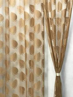 Harnay 214 cm (7 ft) Polyester, Net Transparent Door Curtain (Pack Of 2)