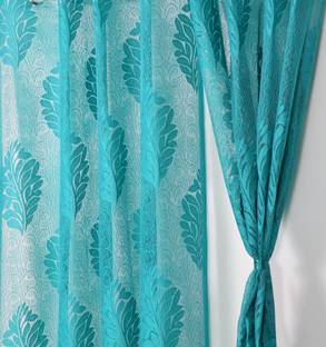 Fabrilia 274 cm (9 ft) Net Semi Transparent Long Door Curtain (Pack Of 2)