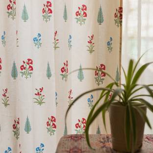 Urban Space 243 cm (8 ft) Cotton Room Darkening Long Door Curtain (Pack Of 2)