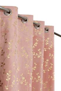 VELOURA 274.32 cm (9 ft) Velvet Room Darkening Long Door Curtain (Pack Of 2)