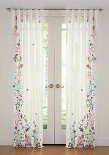 KANHA HOME DECOR 154 cm (5 ft) Polyester Room Darkening Window Curtain (Pack Of 2)