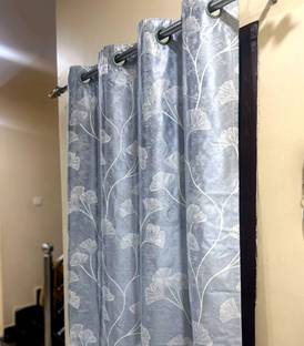 LT TEXTILE HUB 213 cm (7 ft) Polyester Blackout Door Curtain (Pack Of 2)