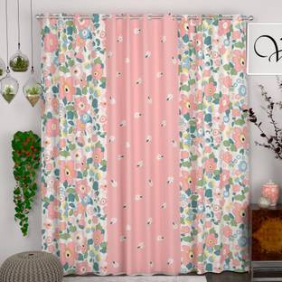 CHHAVI INDIA 213 cm (7 ft) Polycotton Semi Transparent Door Curtain (Pack Of 3)